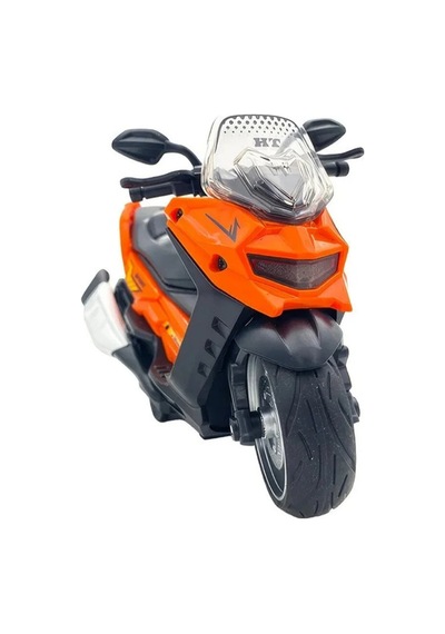 Işıklı Ve Sesli Sürtmeli Metal Oyuncak Motor 14 Cm Diecast Maket Motosiklet Xmax Scooter Çok Renkli