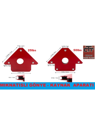 Mıknatıslı Kaynak Gönyesi 25Lbs-50Lbs 2Li Set Manyetik Açılı