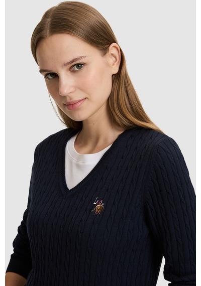 U.S. Polo Assn. Kadın Lacivert Basic Kazak 50327575-vr033