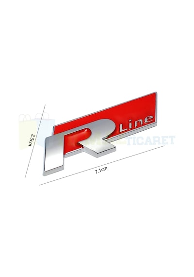 Volkswagen R line Kırmızı Bagaj Logo Arma Amblem Passat Golf CC Tiguan Paslanmaz Çelik