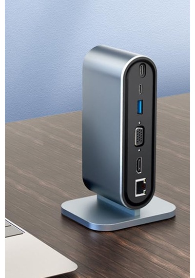 Profesyonel Hub 12in1 4k Hdmı Vga Usb 3.0 Rj45 100mbps Sd Kart Okuyucu 3.5mm Ses 100w Hızlı Şarj