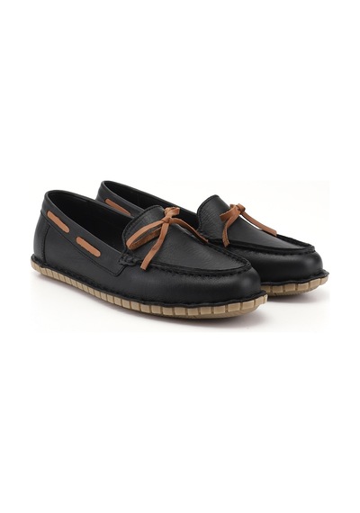 Gönderi(R) Gönderi R Kadın Siyah Fiyonklu Hakiki Deri Comfort Loafer Dyza55945139