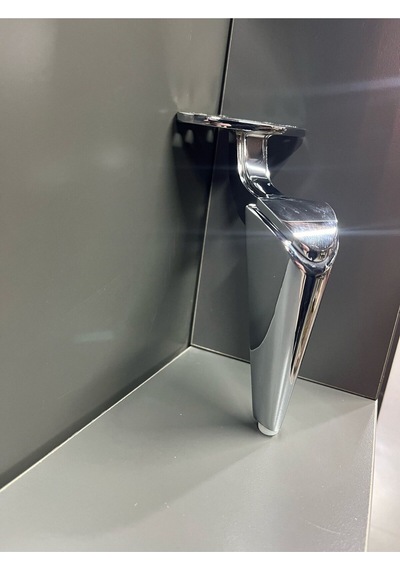 Belek Metal Ayak 25cm Krom Koltuk Dolap Komidin Şifonyer Modern Tv Ünite Modern Mobilya Puf Gümüş