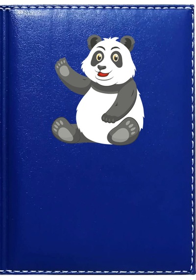 Promosyon Denizi Sevimli Panda 2 Görselli Lacivert Ruhsat Kabı