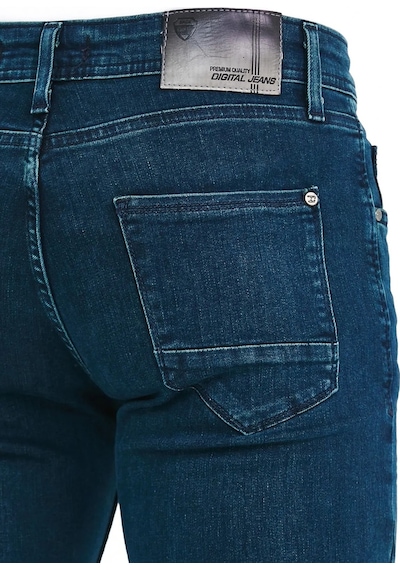 Digital Jeans Dar Kesim Erkek Yıpratmalı Kot Pantolon Koyu Yeşil Açık Gri
