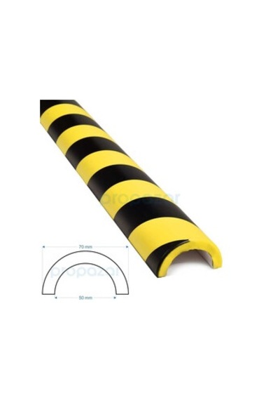 Puffyguard Boru Profil Koruyucu O1 - Model : O - 1 Metre - 70x50mm - Tip : R50 R30