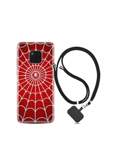 Huawei Mate 20 Pro Kılıf Boyun Askılı Örümcek Ağı 1893