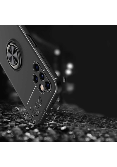 Samsung Uyumlu Galaxy A13 4G Kılıf Yüzüklü Magnetli Ravel Case Kapak