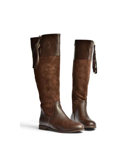 Fox Shoes Z996174002 Kahverengi Süet Klasik Kadın Çizme