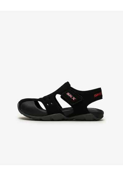 Skechers Side Wave Büyük Erkek Çocuk Siyah Sandalet 92330L Bkcc Siyah
