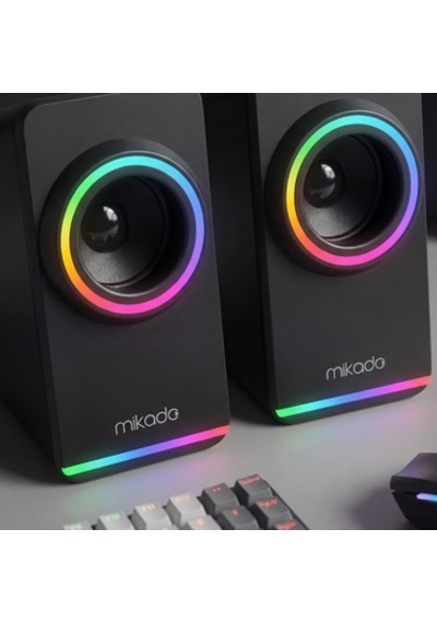 Rgb Aydınlatmalı Usb Hoparlör, 2.0 3w 2 Güç İle