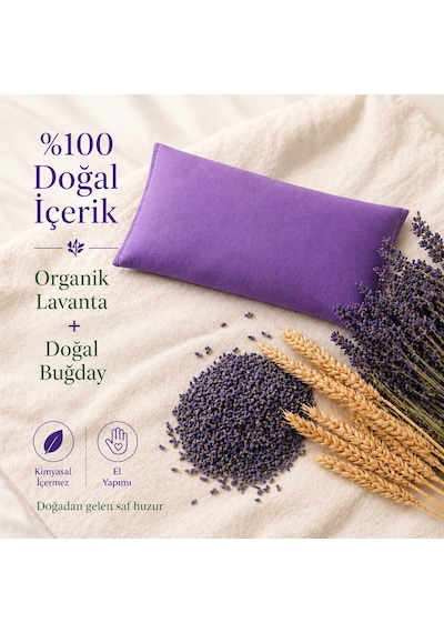 Lavande Çiftlik Lavanta Dolgulu Göz Yastığı Mor