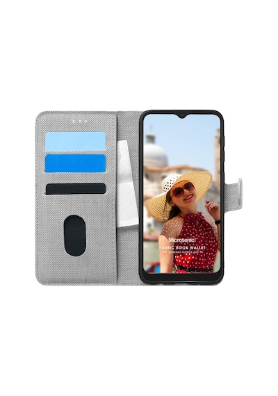 Mobile Gm 10 İçin Kılıf Fabric Book Wallet Gri Gm 10 İle Uyumlu Kılıf - Gri 50 x 22