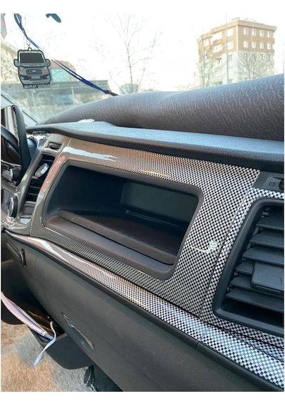 Ford Transit 2020 Carbon Konsol Kaplama