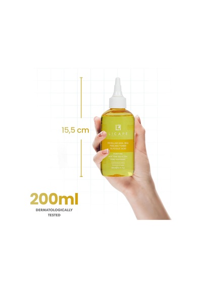 Micellar Glikolik Asitli Aha-bha Peeling Tonik Cilt Arındırıcı, Gözenek Sıkılaştırıcı Ve Cilt Tonu Eşitl