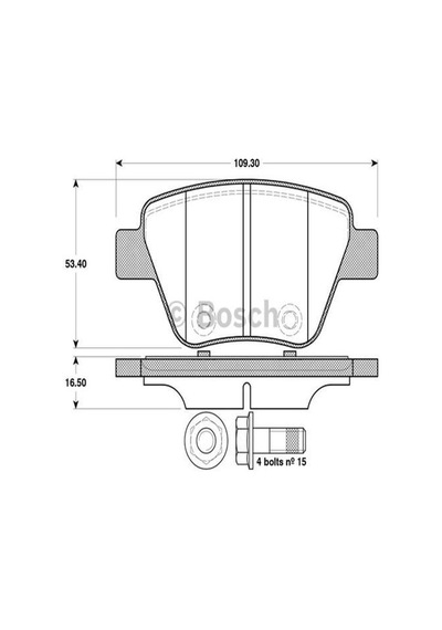 BOSCH 0986TB3114 Fren Balatası Arka Golf VI 08- Eos 06- Jetta III 05- Jetta IV 10- Scırocco 0 11- Caddy III Fren Balatası 37972097