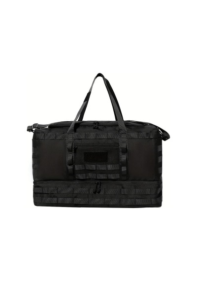Dashanshop Pskook Büyük Kapasiteli Siyah Duffle Çanta Ayakkabı Bölmeli Molle Sistemi Siyah