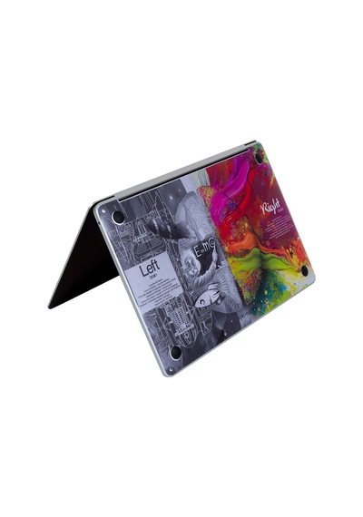 Apple Uyumlu MacBook Air M1 Kılıf Brainnl Yapıştırma Laptop Sticker Koruyucu Kaplama A2337 İle Beyaz