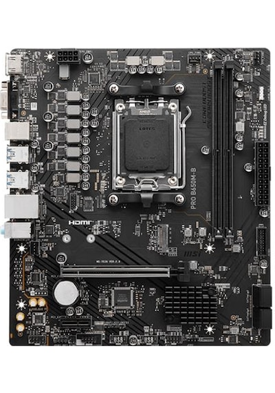 Msı Pro B650m-b Ddr5 6800mhz 1xvga 1xhdmı 1xm.2 Usb 3.2 Matx Am5 Amd Am5 9000/8000/7000 Serileri İle Uyumlu