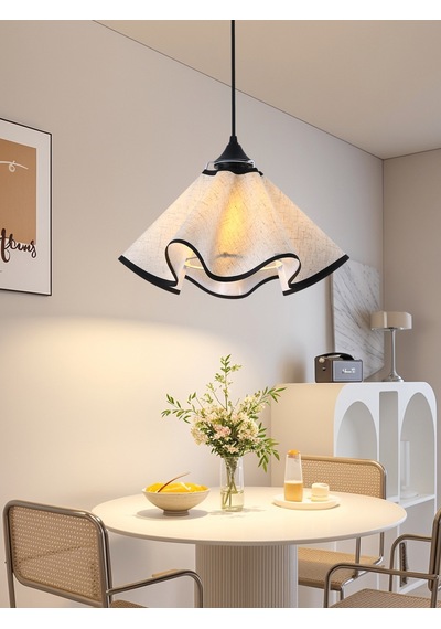 Milva Krem Rengi Siyah Kenarlı Modern Salon, Koridor Sarkıt Avize