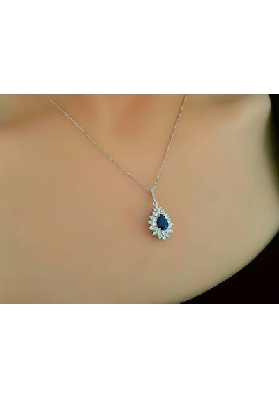 Sirius Pırlanta Ve Safir Anturaj Kolye 0823P0023