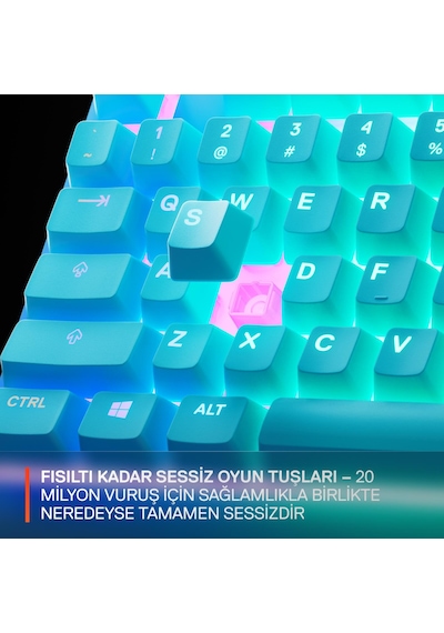 Steelseries Apex 3 Tkl Rgb Suya Ve Toza Dayanıklı Türkçe Gaming Klavye Mavi