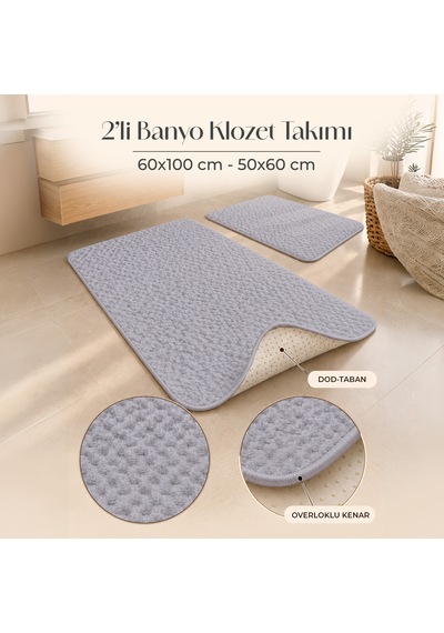 2'li Banyo Klozet Takımı Gri