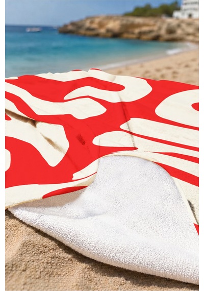 Ciao Yazılı Modern Tipografik Plaj Havlusu - Kırmızı Ekru Minimalist Hızlı Kuruyan Mikrofiber Havlu Berrak Mercan Ciao Yazılı Modern Tipografik Plaj Havlusu - Kırmızı Ekru Minimalist Hızlı Kuruyan Mikrofiber Havlu Berrak Mercan
