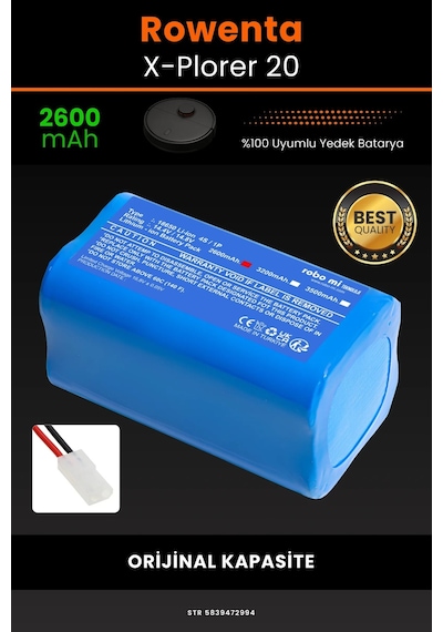 Rowenta X-plorer 20 Serie 2600mAh Robot Süpürge Bataryası