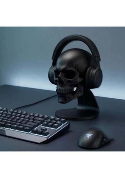 Happy3dworld Kafatası Kulaklık Standı, 3d Baskı Gotik Oda Dekoru