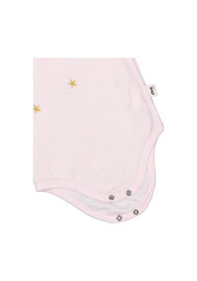 Civil Baby Yıldız Nakışlı 1-18 Ay Çıtçıtlı Badi Açık Pembe