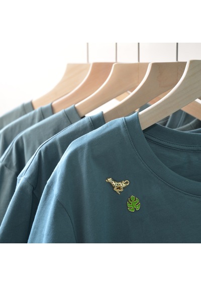 Leopar & Tropikal Yaprak Broş