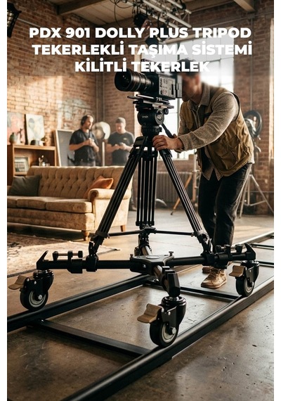 Pdx 901 Dolly Plus Tripod Tekerlekli Taşıma Sistemi Kilitli Tekerlek
