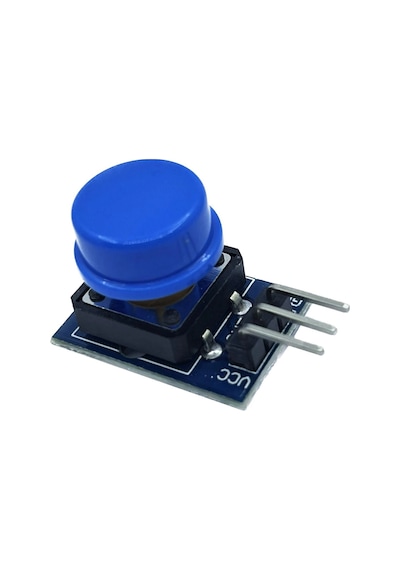 12x12mm Push Buton Switch Modül Mavi Kapak 1 Adet