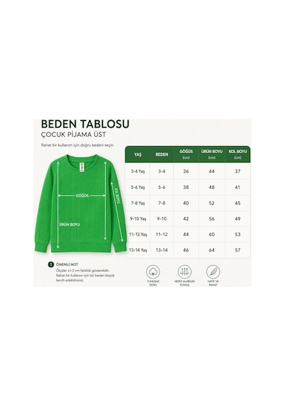 H&c Coolboy H&c Kız Çocuk Pijama Takımı Jakarlı Uzun Kollu Üst Ve Lastikli Alt 2 Li Takım Yeşil H&c Coolboy H&c Kız Çocuk Pijama Takımı Jakarlı Uzun Kollu Üst Ve Lastikli Alt 2 Li Takım Yeşil