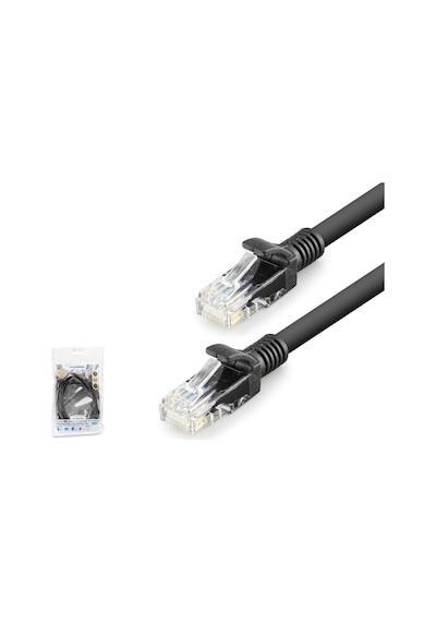 Hadron Hdx5070 Cat6 Ethernet Patch Kablosu 1 Gbps 250 Mhz 1.5 M Siyah