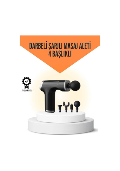 Sessiz Çalışan Taşınabilir Kas Masaj Aleti Siyah