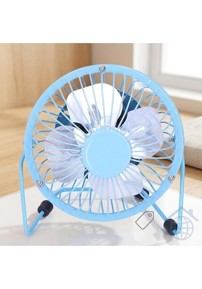 Masaüstü Metal Usb Fan, 360 Derece Dönüş, 90 Cm Kablo