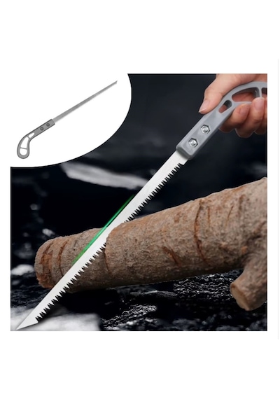 Çok Amaçlı Ahşap & Budama Testeresi - Paslanmaz Çelik Ergonomik El Testeresi Keskin Çapraz Dişli Dal Kesme Bıçağı