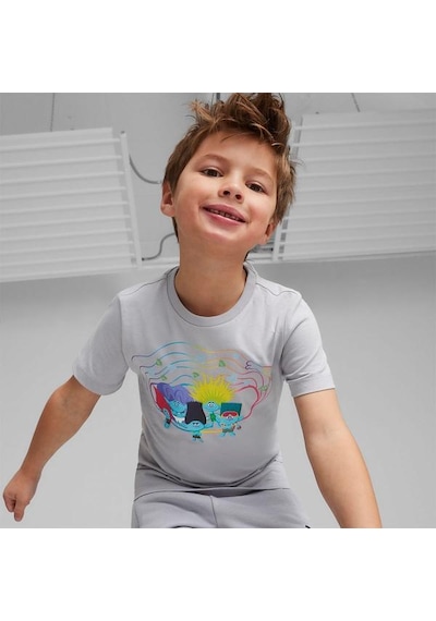 Puma Puma X Trolls Erkek Çocuk Gri Tişört Gri