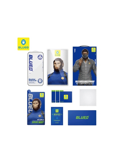 Premium Blueo Apple iPhone 18 Pro Max Uyumlu Receiver Anti-dust Hd Ekran Koruyucu Cep Telefonu Cam Koruma