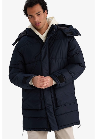Defacto Su İtici Kapüşonlu Parka Mont F5724ax25cwnv64 Lacivert-nv64