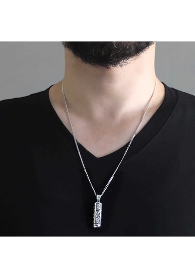 Tarz Tasarım 925 Ayar Gümüş Erkek Cevşen Kolye (540199171)