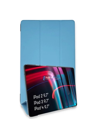 Mey İthalat Apple iPad 4 9.7 Kılıf Tablet Smart Kılıf - Mavi Tablet Kılıfı
