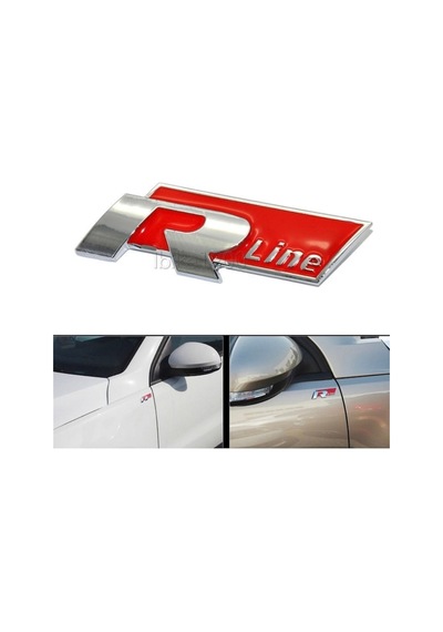 Volksvagen R Line Metal Yapıştırma Logo Arma Sticker
