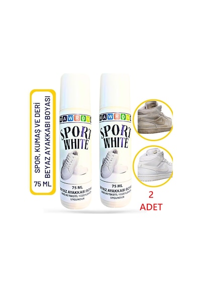 Neystore Süper Beyazlatıcılı Spor Kanvas ve Deri için Beyaz Ayakkabı Boyası 2 Adet