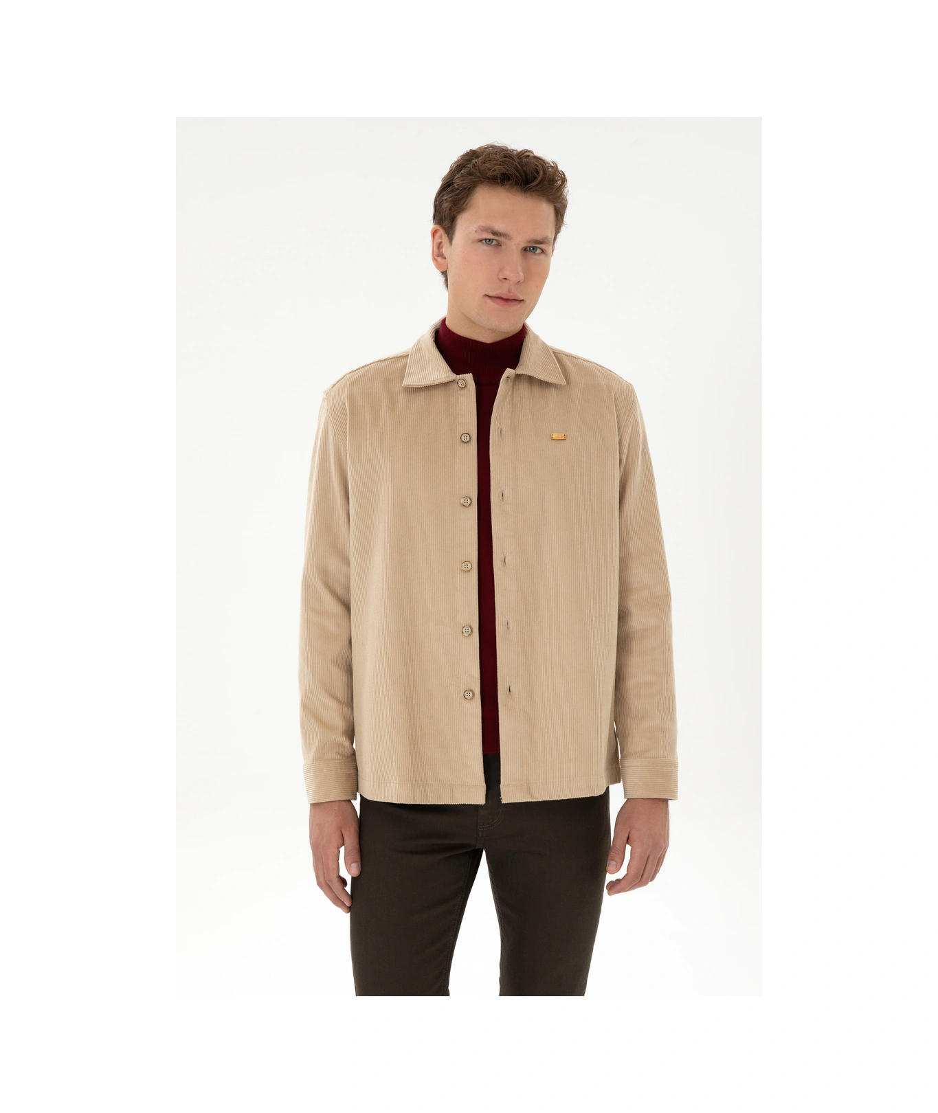U.s. Polo Assn. Erkek Camel Gömlek Desenli 50316668-vr015 Camel