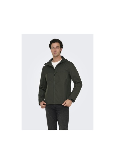 Only & Sons Erkek Onsluke Waterproof Jacket Otw Vd Os22031606-4765149 Peat