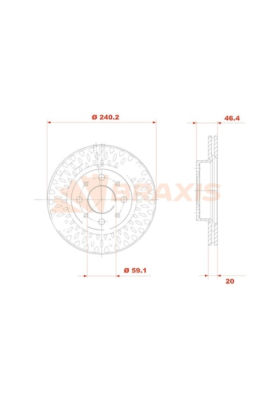 On Fren Aynası Dıskı Marea Palıo Albea Alfa Romeo 145 146 1,2 / 1,4 / 1,6 / 1,9 Braxıs Ae0801