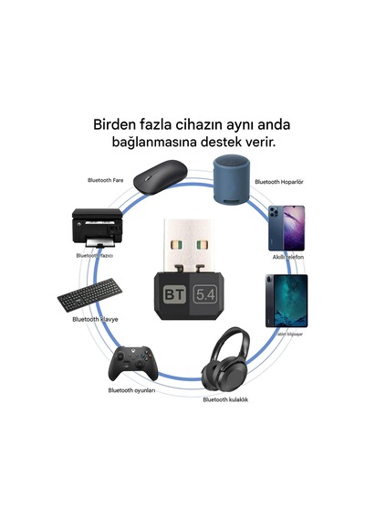 Usb Bluetooth 5.4 Adaptör Blt 5.4 Usb Bluetooth Alıcı